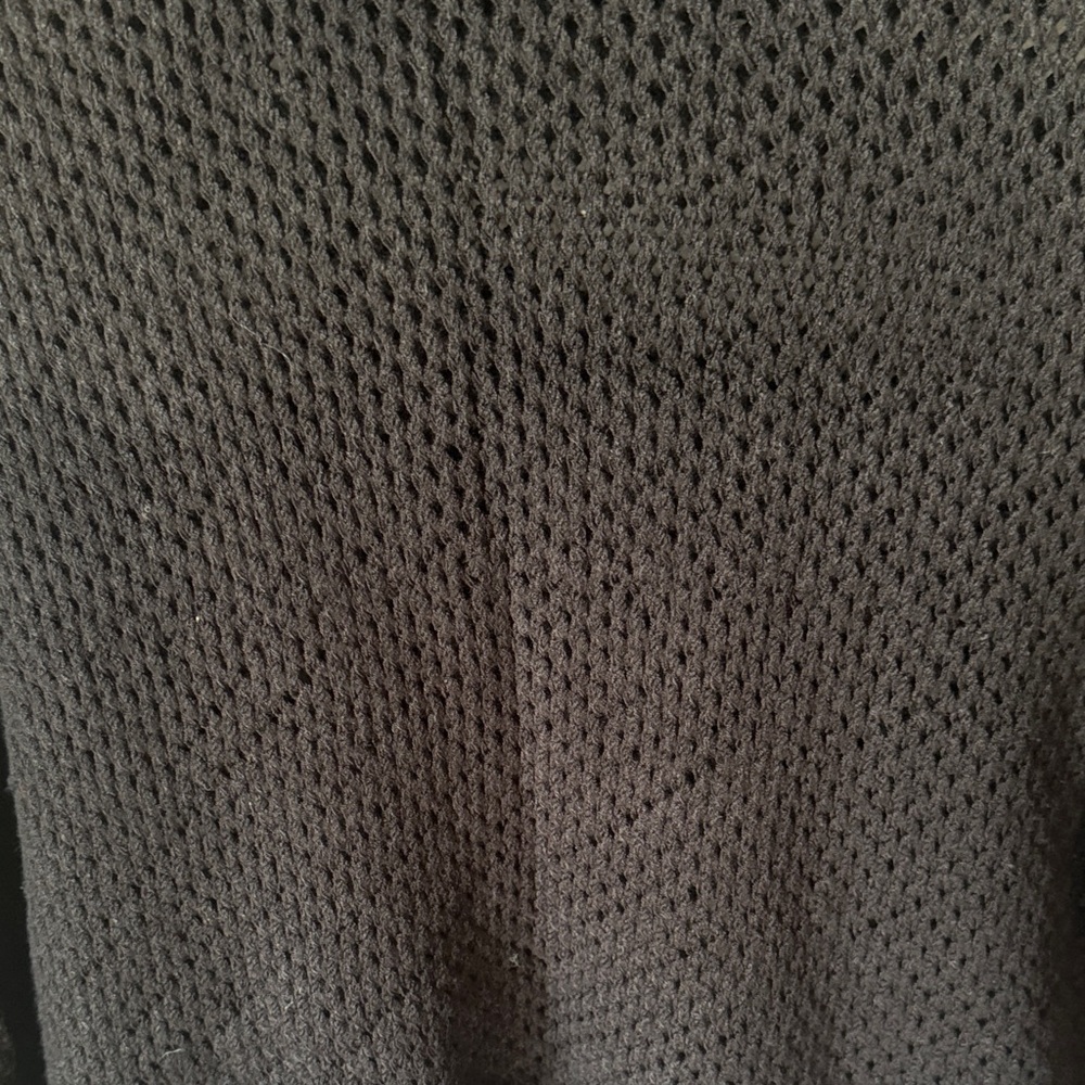 Bar III Perforated Black Pullover Turtleneck Sweater - Picture 6 of 8